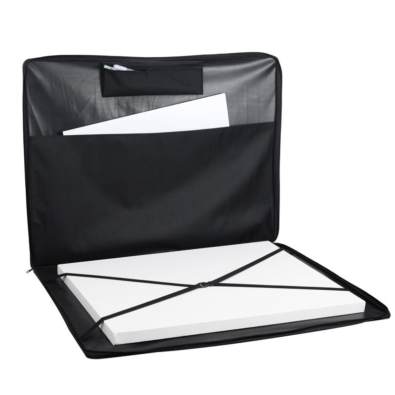 JJRING Art Portfolio Case, Wire Framed Nylon Portfolio Tote, Art Storage Bag in 23 Inches by 17 Inches, Great Carrying Bag for Artworks, Posters, Drawings, Prints(Black) - Image 2